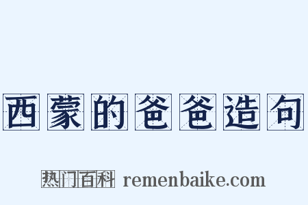 西蒙的爸爸造句是什么意思的图片